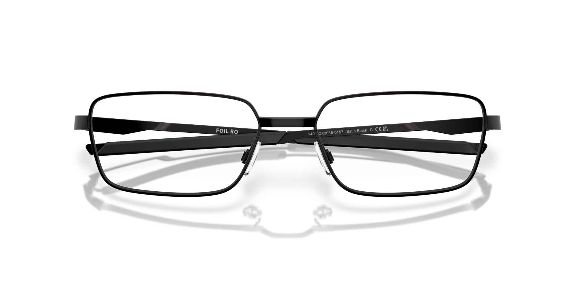 Foil RQ Satin Black MetalEyeglass Frames for Glasses Direct, Closed View