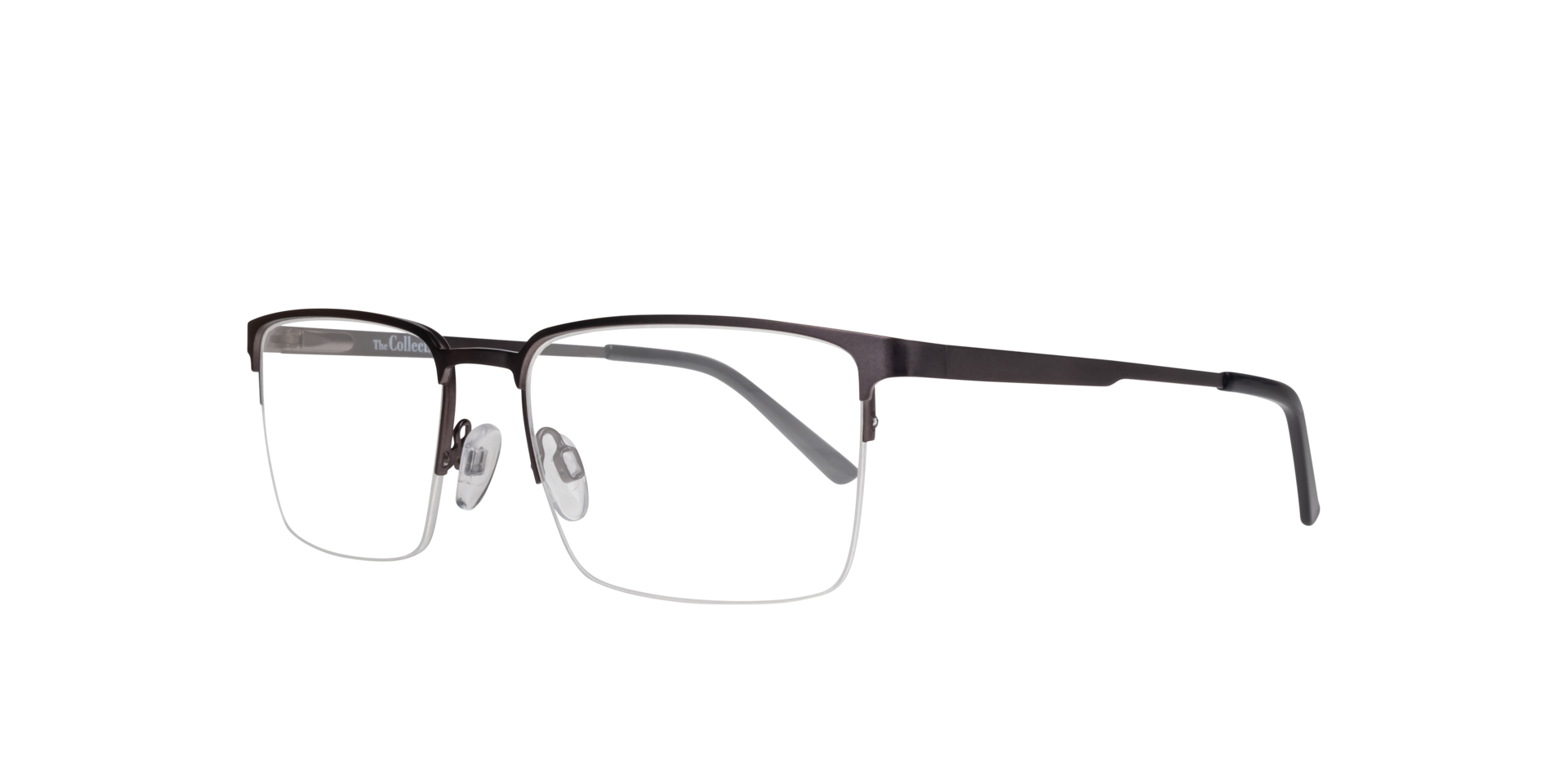 Hector Gunmetal MetalEyeglass Frames for Glasses Direct, Angle View