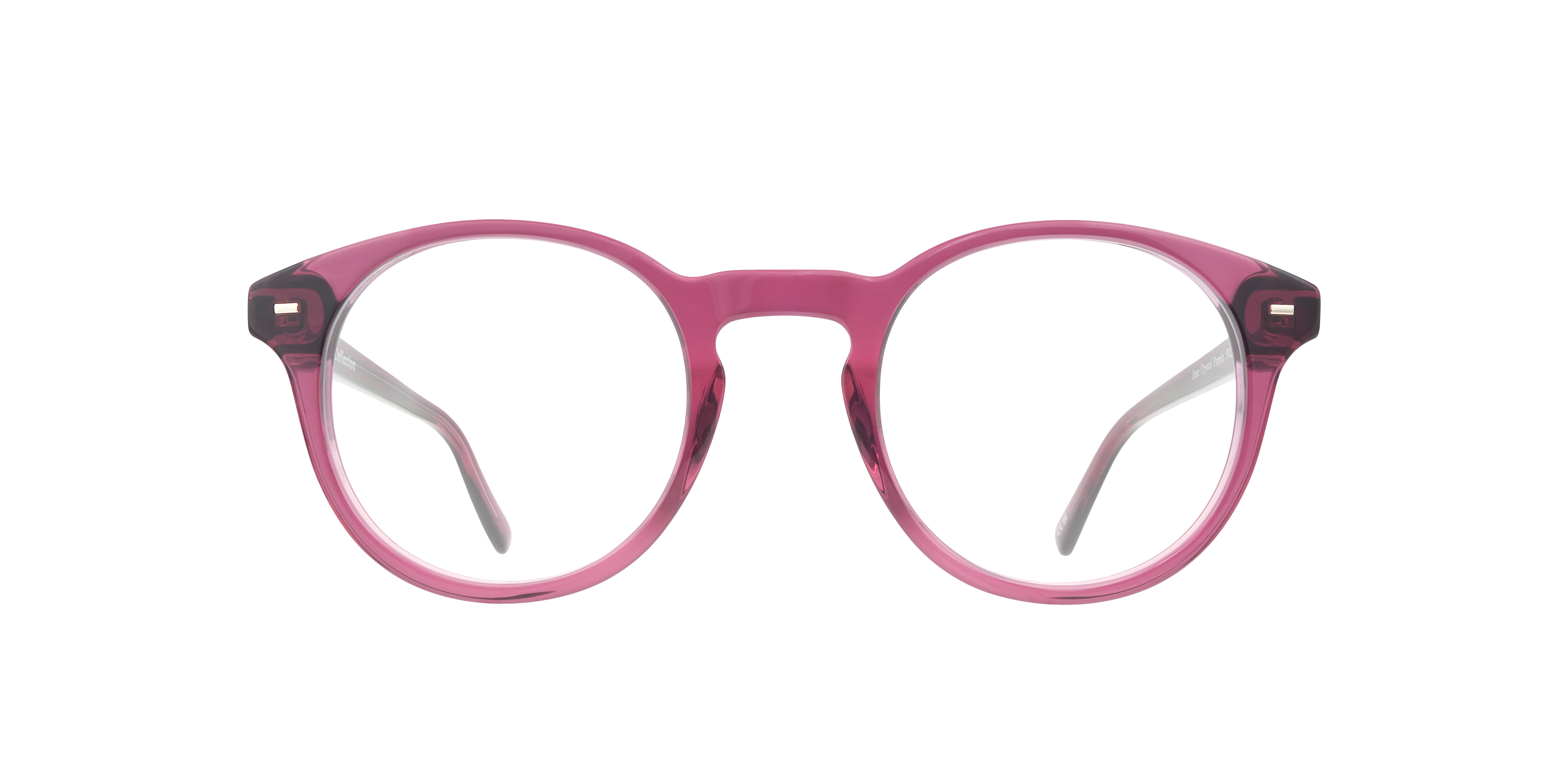 June Crystal Purple AcetateEyeglass Frames for Glasses Direct, Front View