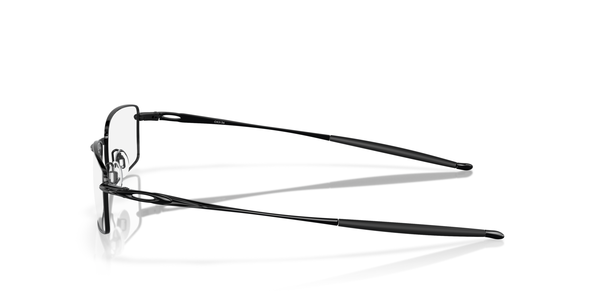 Top Spinner 4B Polished Black MetalEyeglass Frames for Glasses Direct, Side View