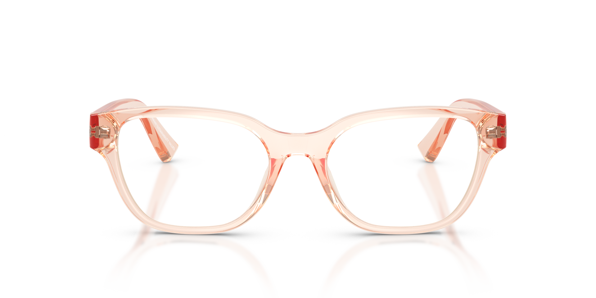 AX3134U Transparent Peach PlasticEyeglass Frames for Glasses Direct, Front View