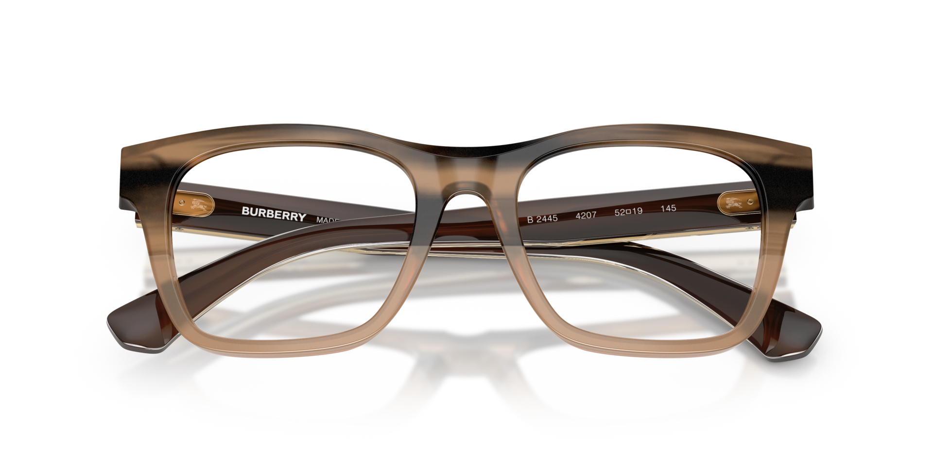 BE2445 Striped Beige AcetateEyeglass Frames for Glasses Direct, Closed View