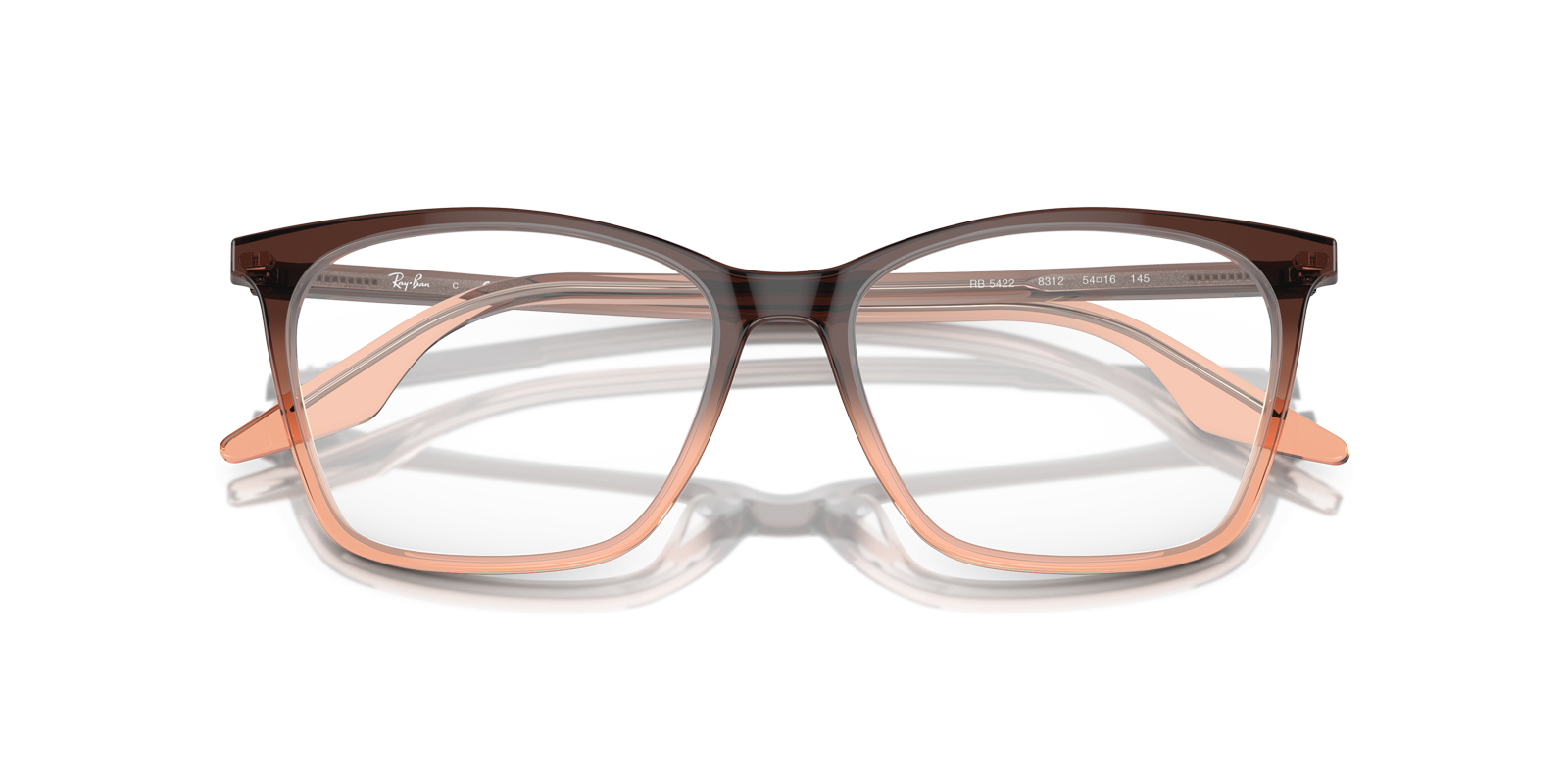 RB5422 Optics Brown & Orange AcetateEyeglass Frames for Glasses Direct, Closed View