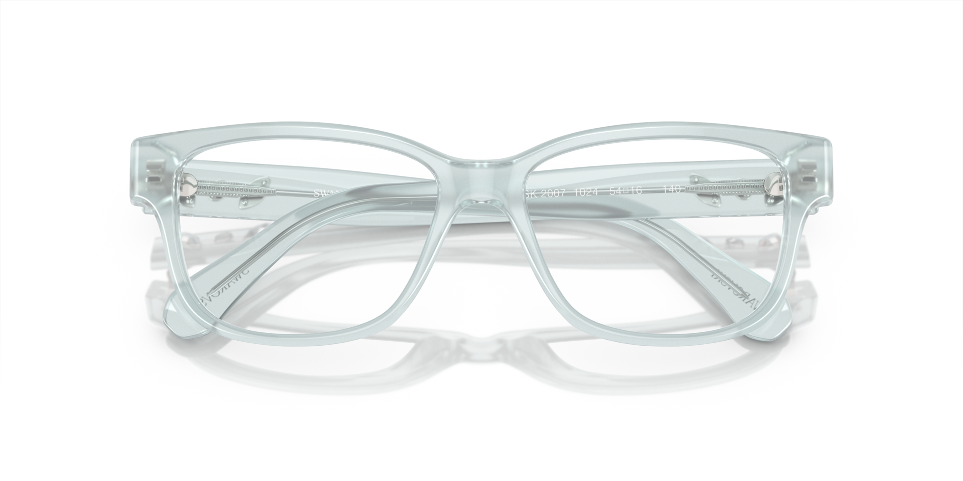 SK2007 Opal Light Blue AcetateEyeglass Frames for Glasses Direct, Closed View