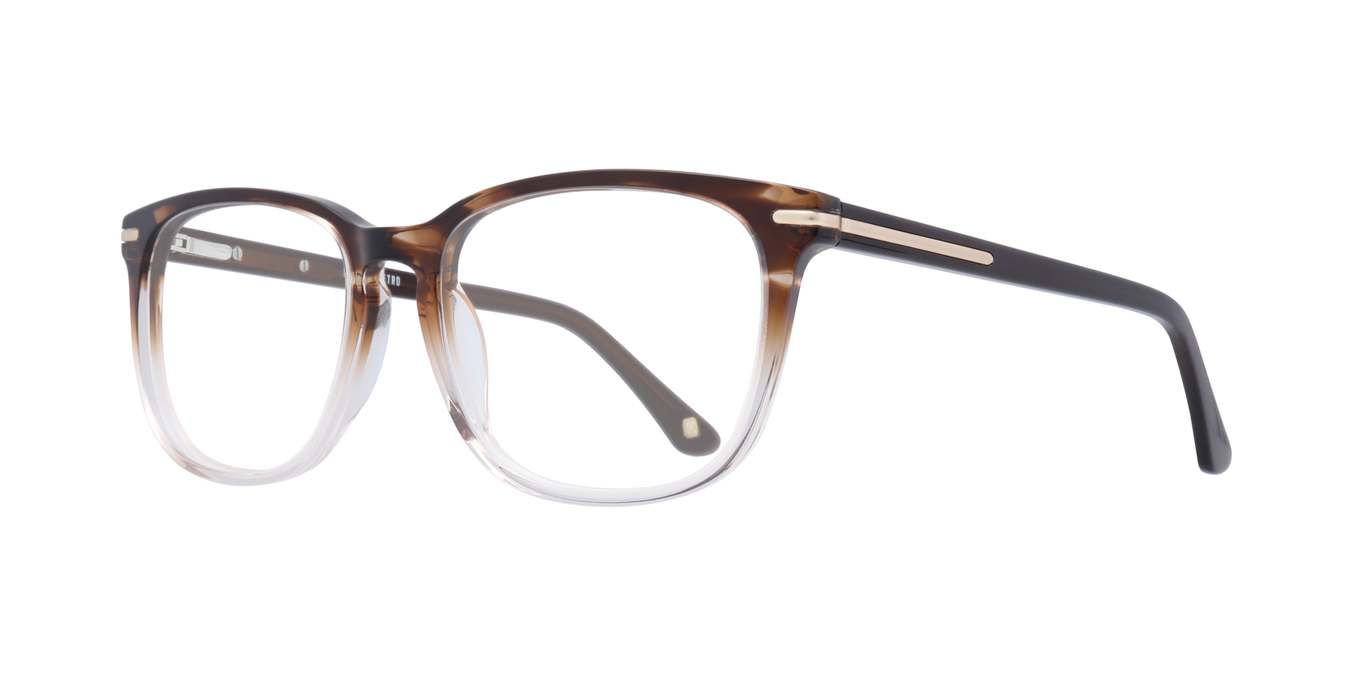 Eastcote Gradient Brown AcetateEyeglass Frames for Glasses Direct, Angle View