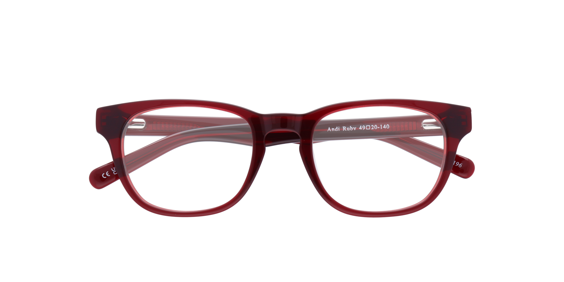 Andi Ruby AcetateEyeglass Frames for Glasses Direct, Closed View