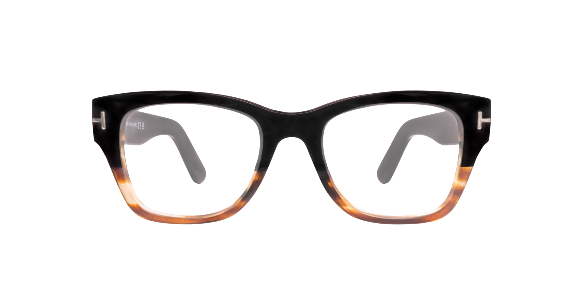 FT5379 Black Brown AcetateEyeglass Frames for Glasses Direct, Front View