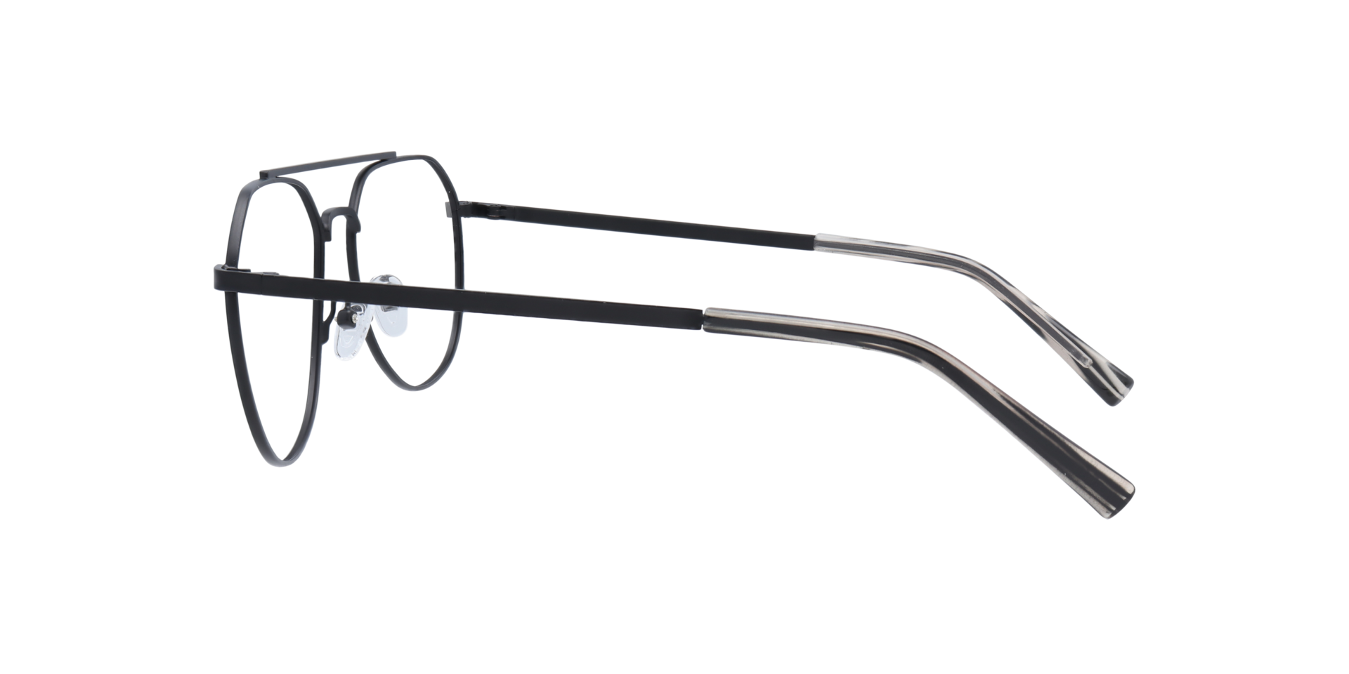 Colby Matte Black MetalEyeglass Frames for Glasses Direct, Side View
