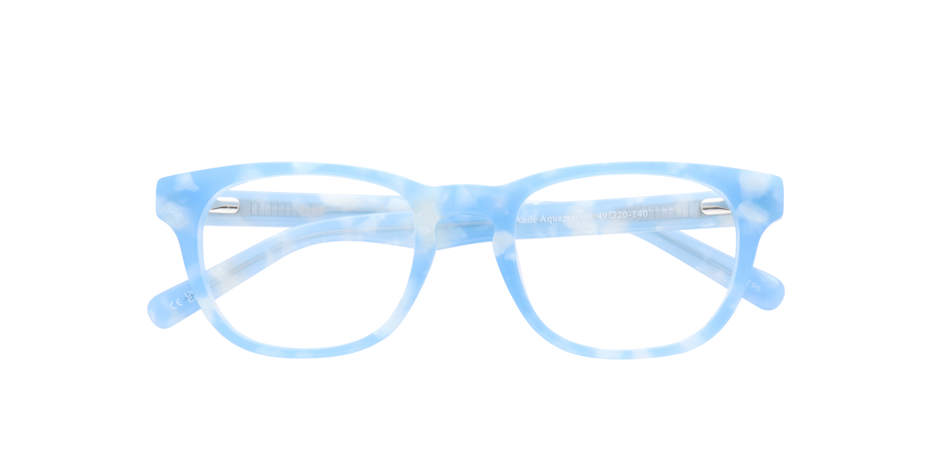 Andi Aquamarine AcetateEyeglass Frames for Glasses Direct, Closed View