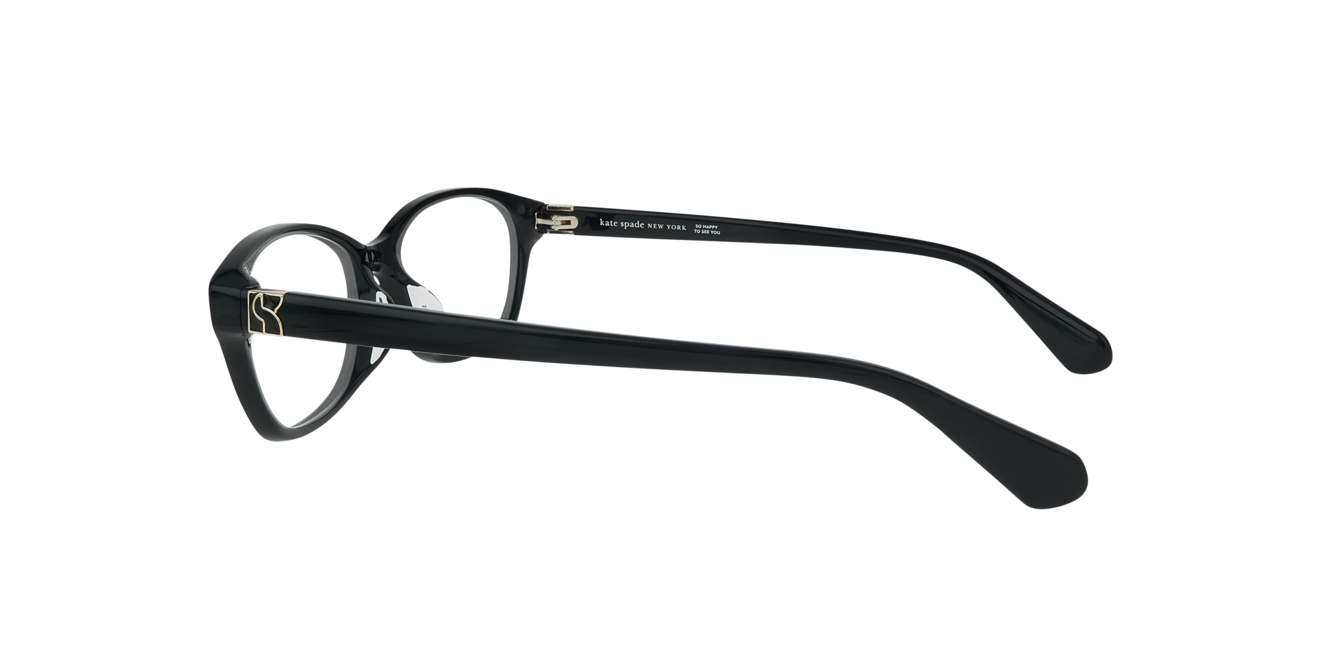 Conceta/FJ Black AcetateEyeglass Frames for Glasses Direct, Side View