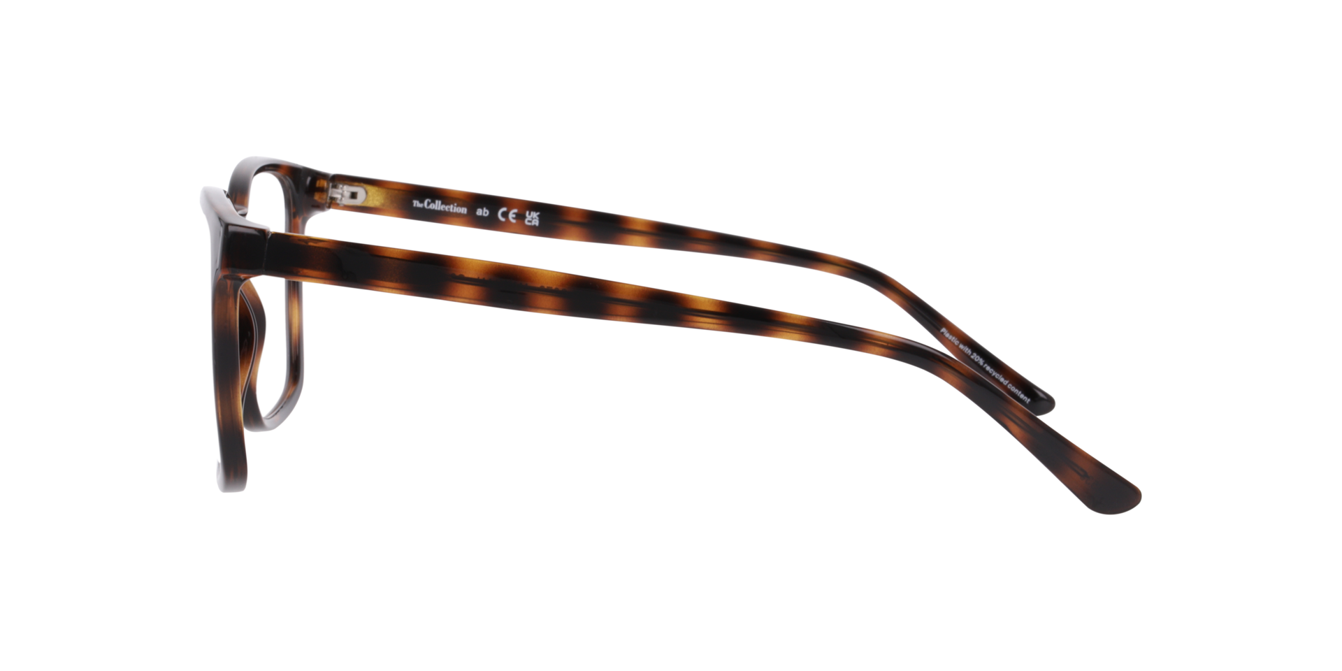 Nathan Havana Brown PlasticEyeglass Frames for Glasses Direct, Side View
