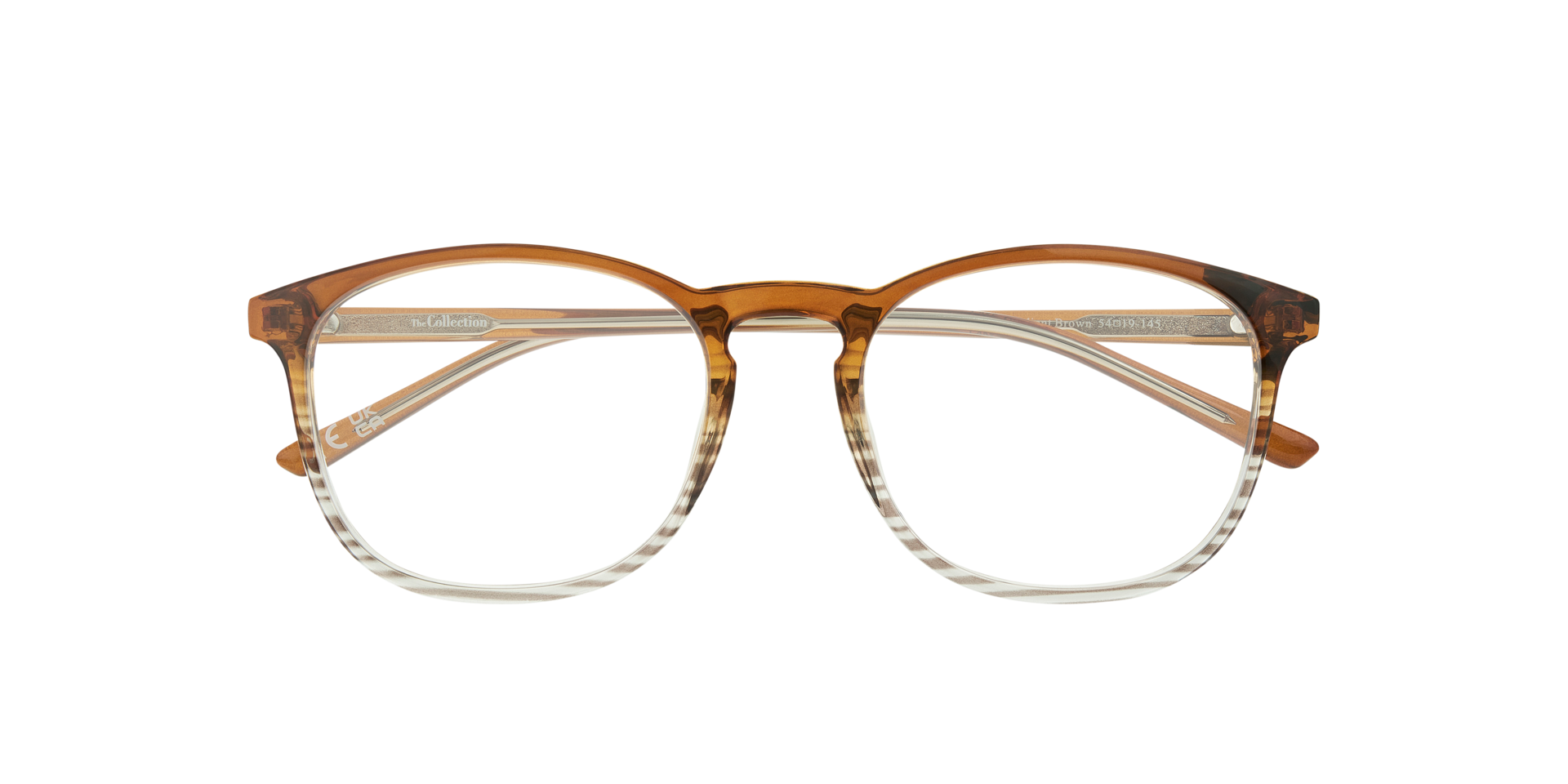 Lake Gradient Brown PlasticEyeglass Frames for Glasses Direct, Closed View
