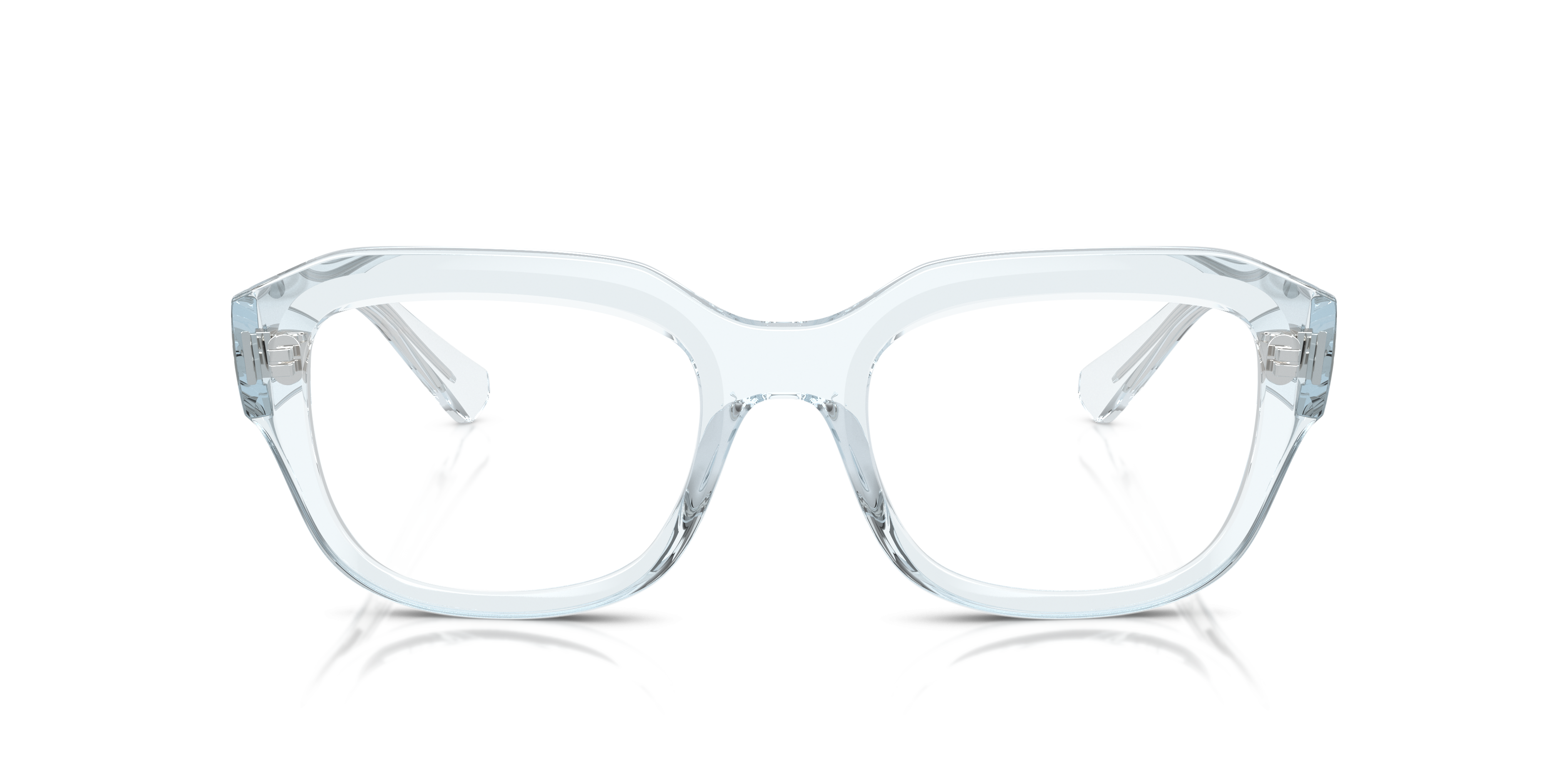 RB7225 Transparent Light Blue PlasticSunglass Frames for Glasses Direct, Front View