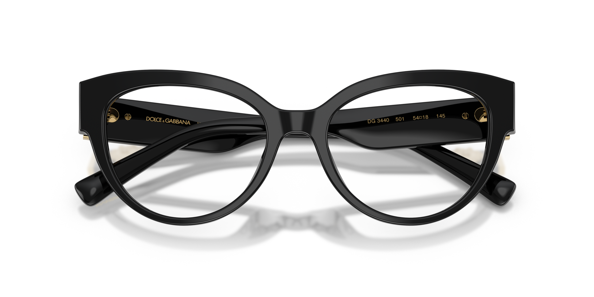DG3440 Black AcetateEyeglass Frames for Glasses Direct, Closed View