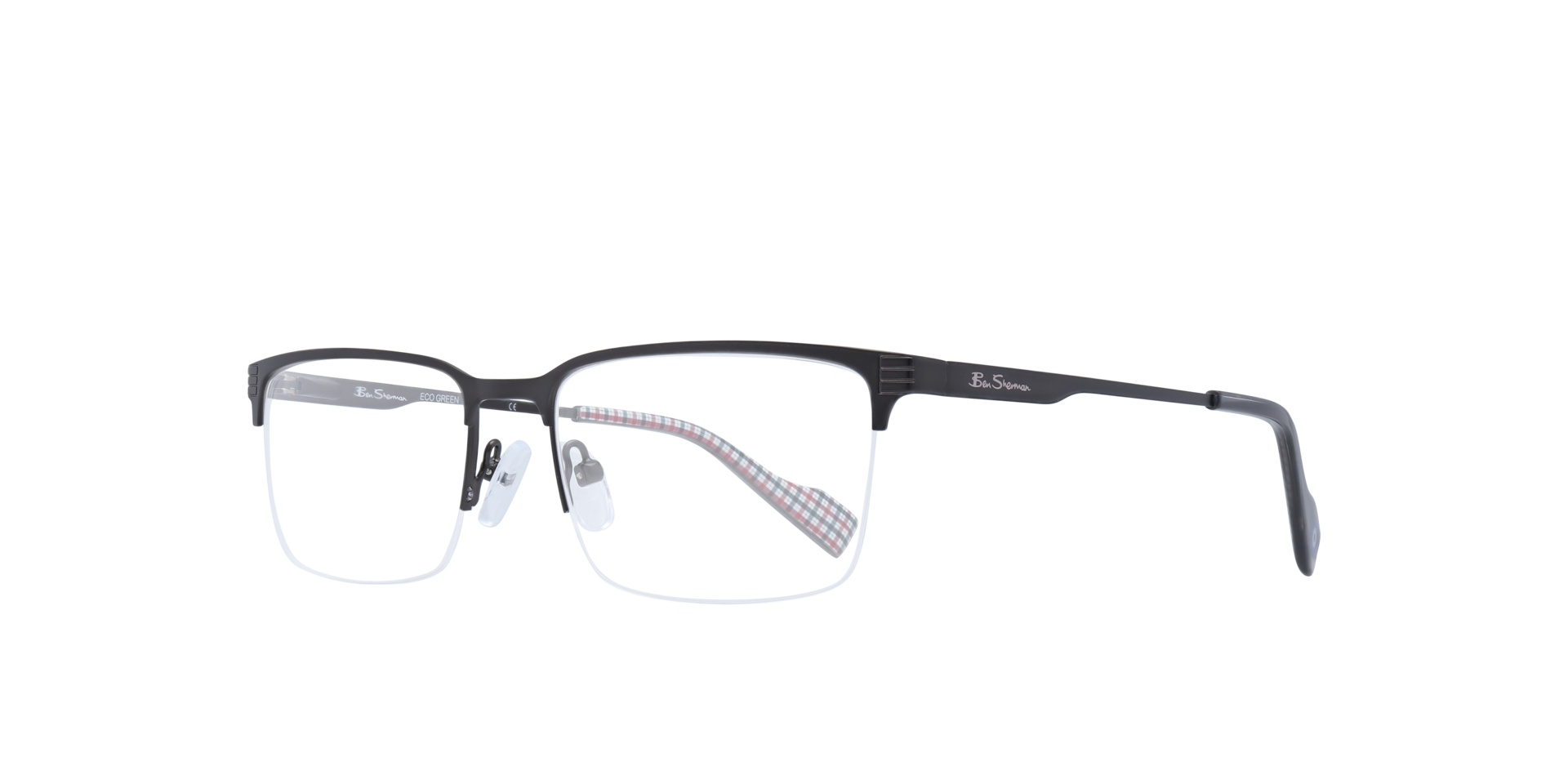 Goswell Gunmetal AcetateEyeglass Frames for Glasses Direct, Angle View
