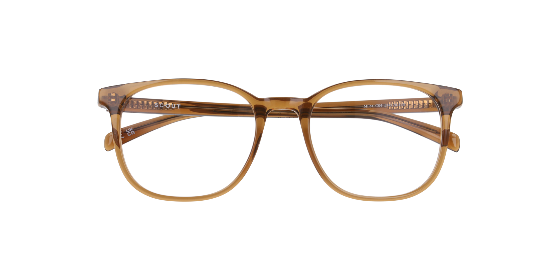 Miles Crystal Brown AcetateEyeglass Frames for Glasses Direct, Closed View
