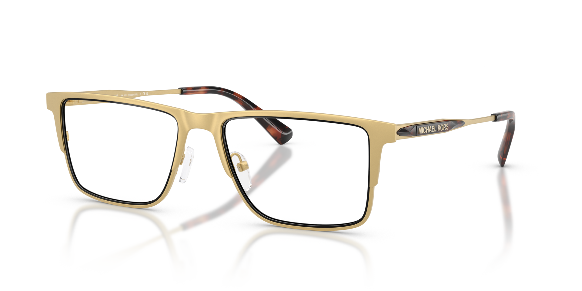 MK3097 Yellow Gold MetalEyeglass Frames for Glasses Direct, Angle View