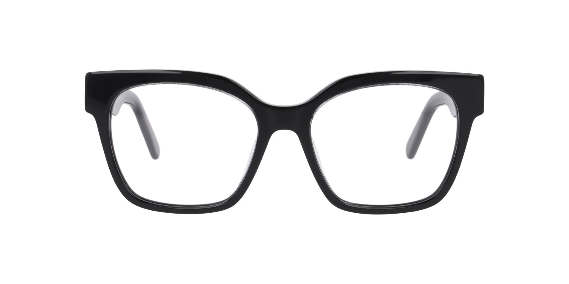 Marc 801 Clear Black AcetateEyeglass Frames for Glasses Direct, Front View