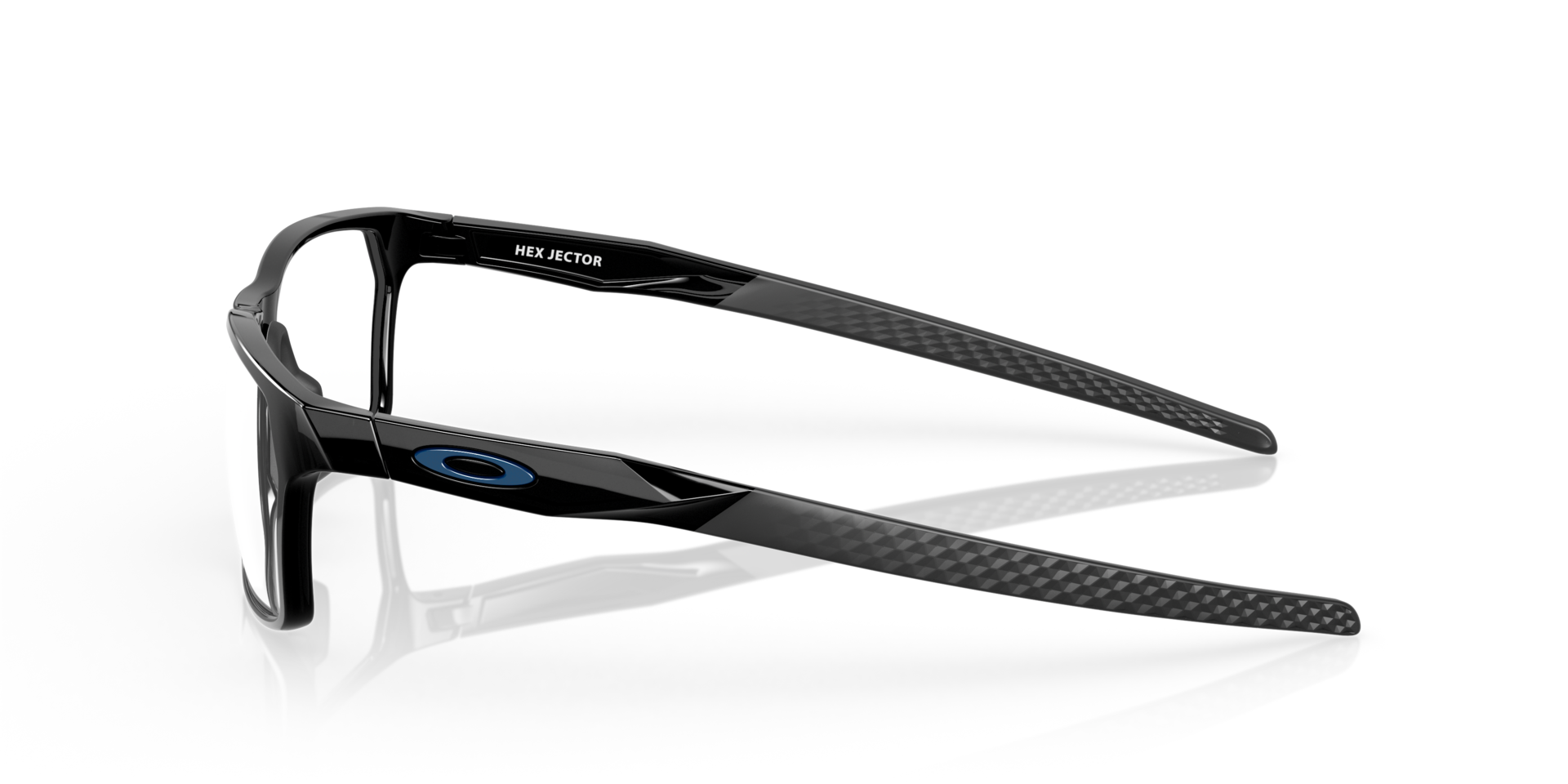 Hex Jector Black Ink PlasticEyeglass Frames for Glasses Direct, Side View