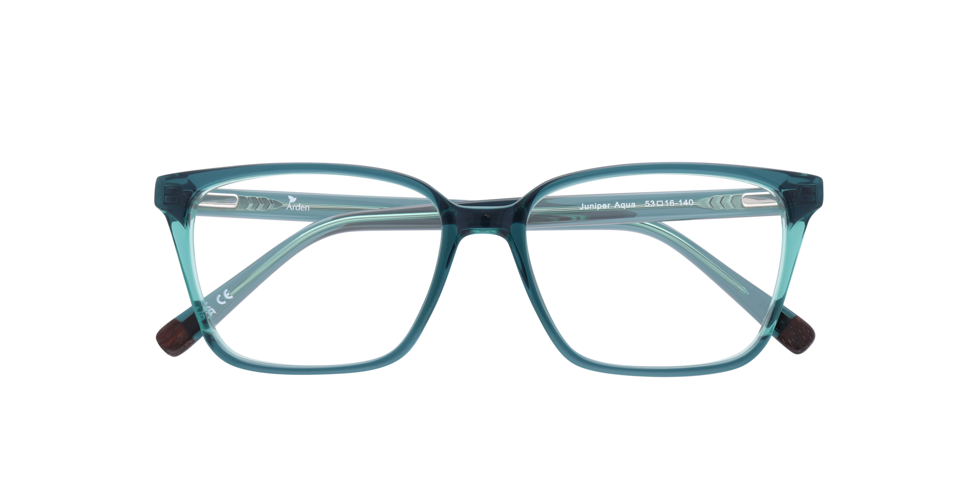 Juniper Aqua AcetateEyeglass Frames for Glasses Direct, Closed View