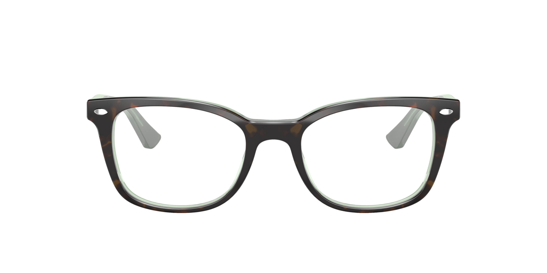 RB5285 Havana On Green AcetateEyeglass Frames for Glasses Direct, Front View