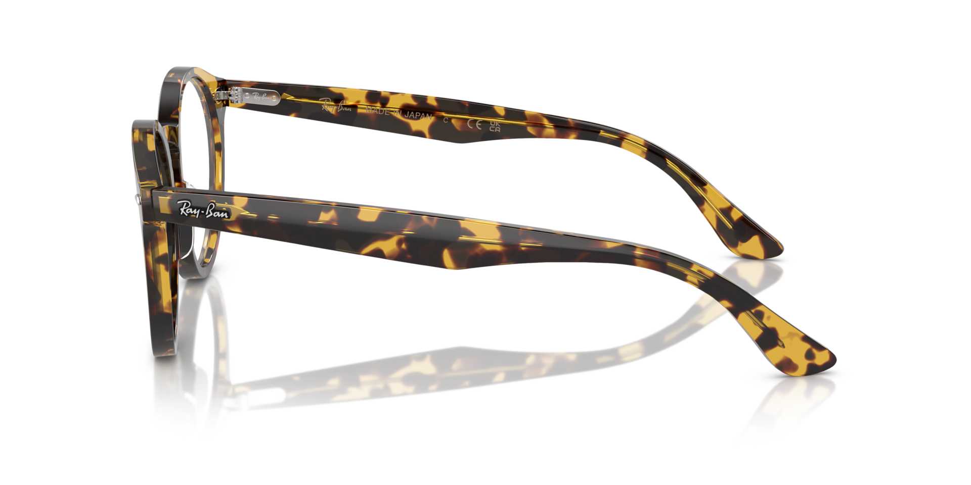RB7680V Yellow Havana AcetateEyeglass Frames for Glasses Direct, Side View