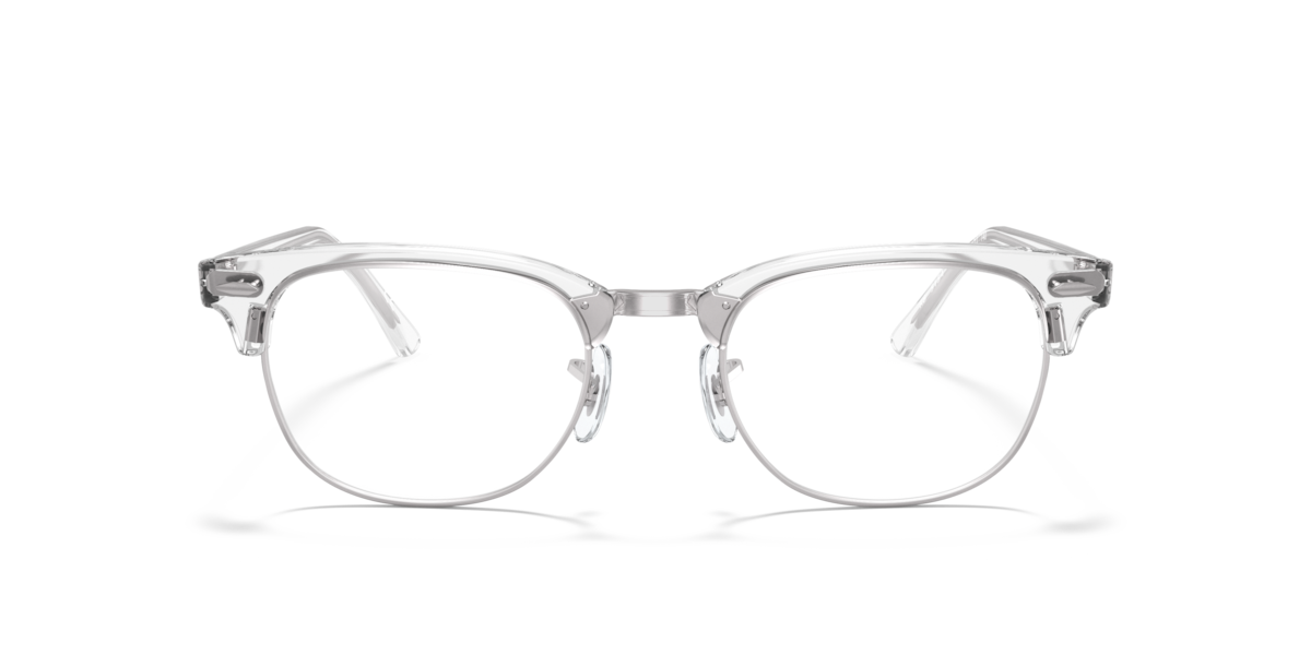Ray-Ban Glasses Frames RX5154 Clubmaster 2001 White Transparent Men Women - Image 4