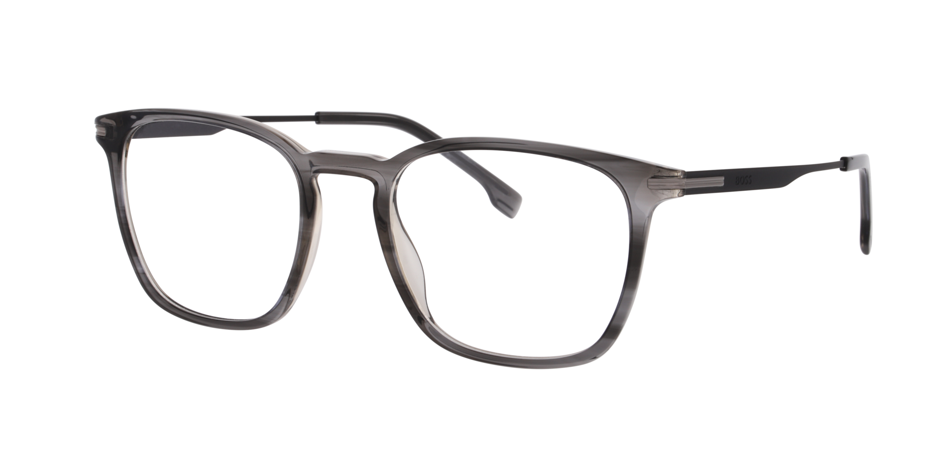 BOSS 1889 Grey Light AcetateEyeglass Frames for Glasses Direct, Angle View