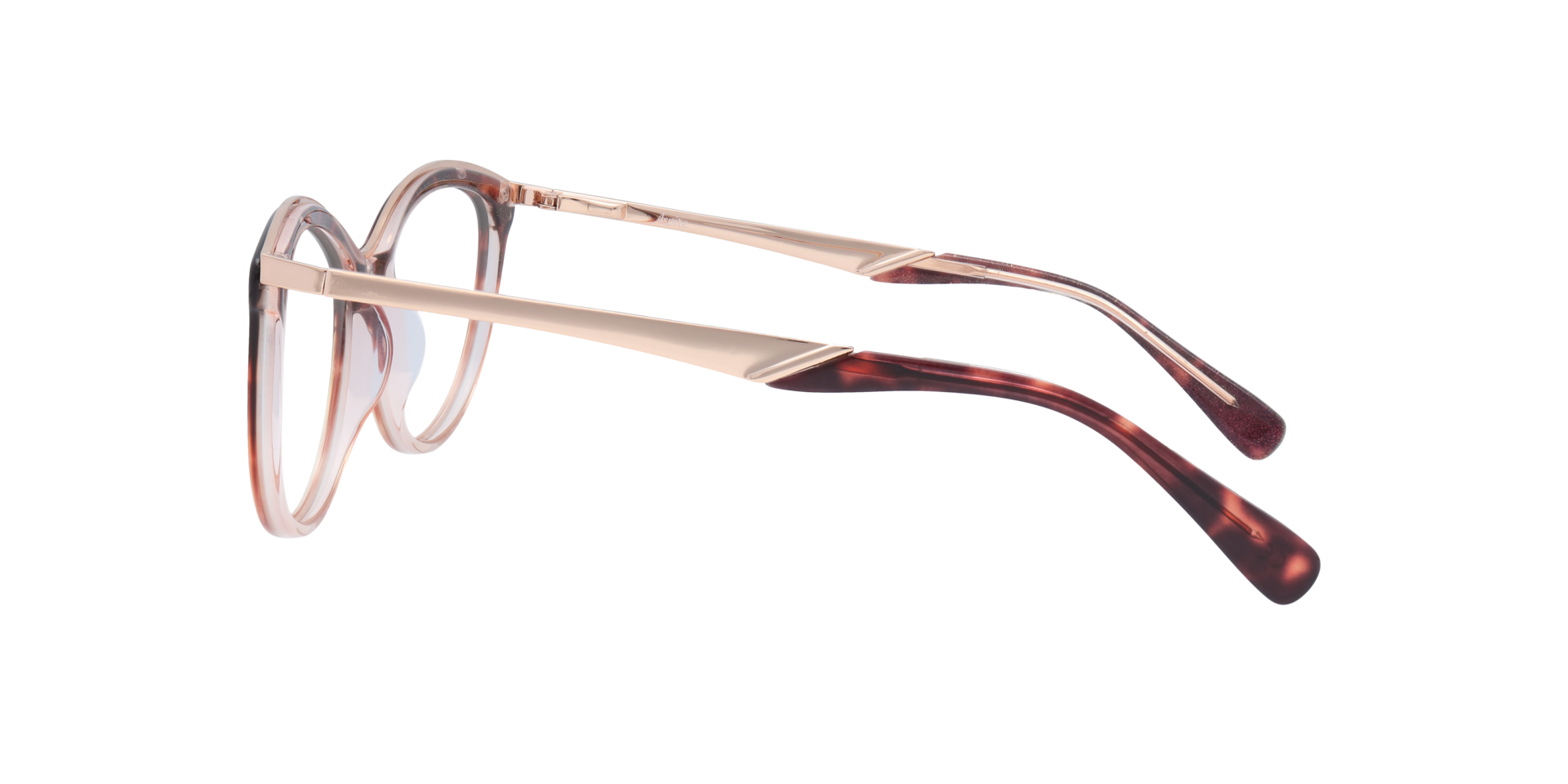 Beatrice Gradient Brown AcetateEyeglass Frames for Glasses Direct, Side View