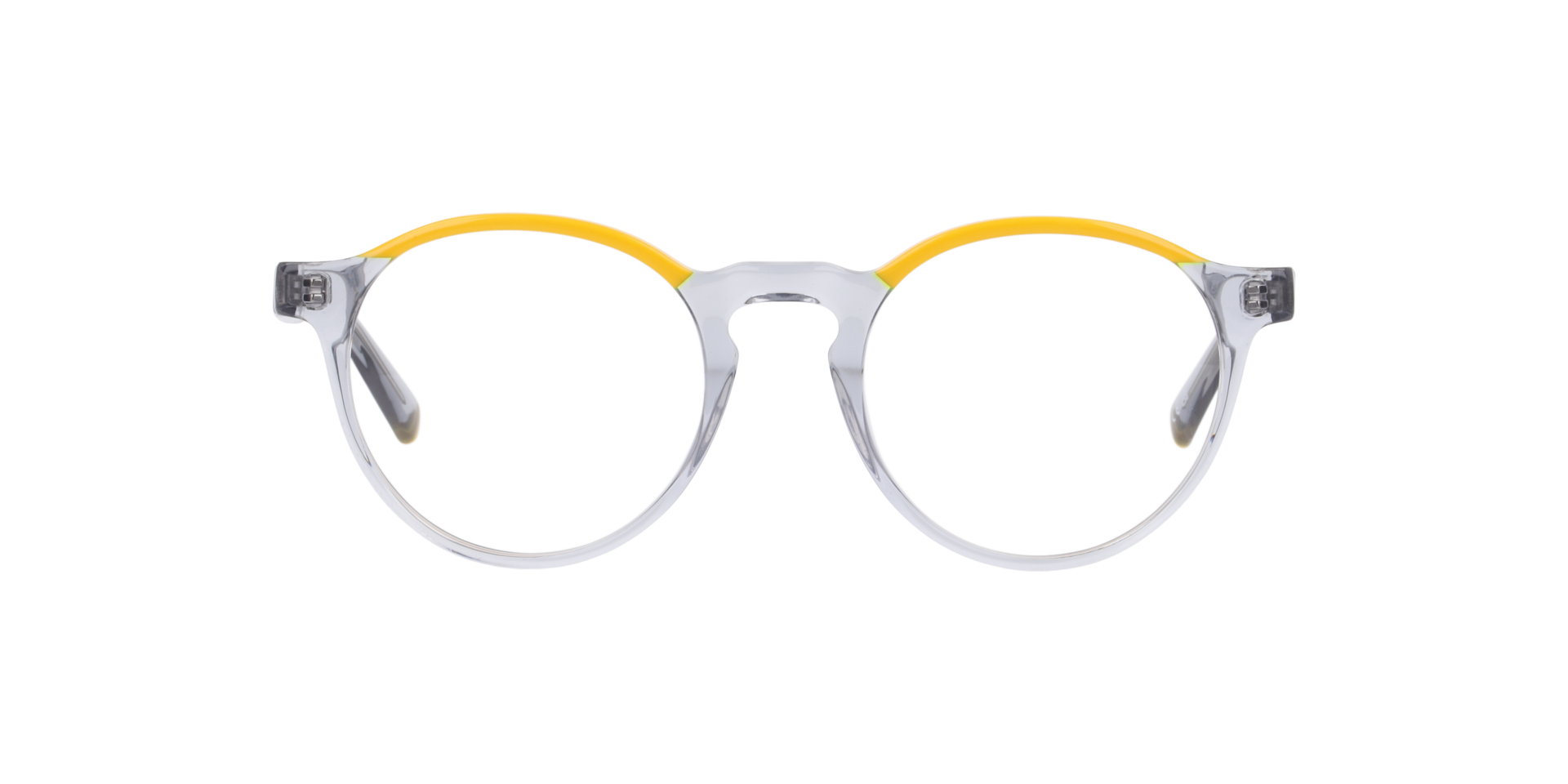 Marcel Yellow & Grey AcetateEyeglass Frames for Glasses Direct, Front View