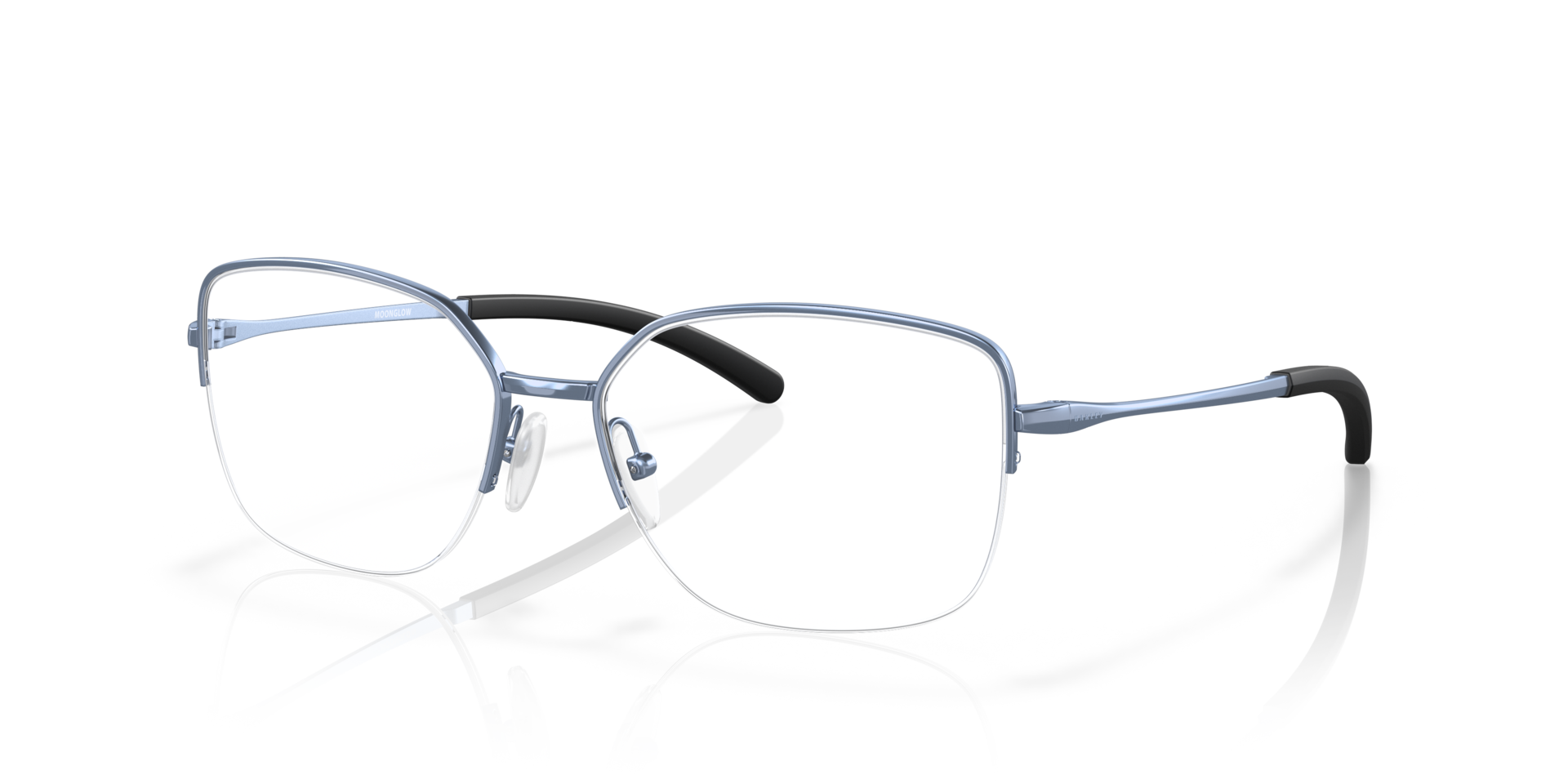 Moonglow Polished Stonewash MetalEyeglass Frames for Glasses Direct, Angle View