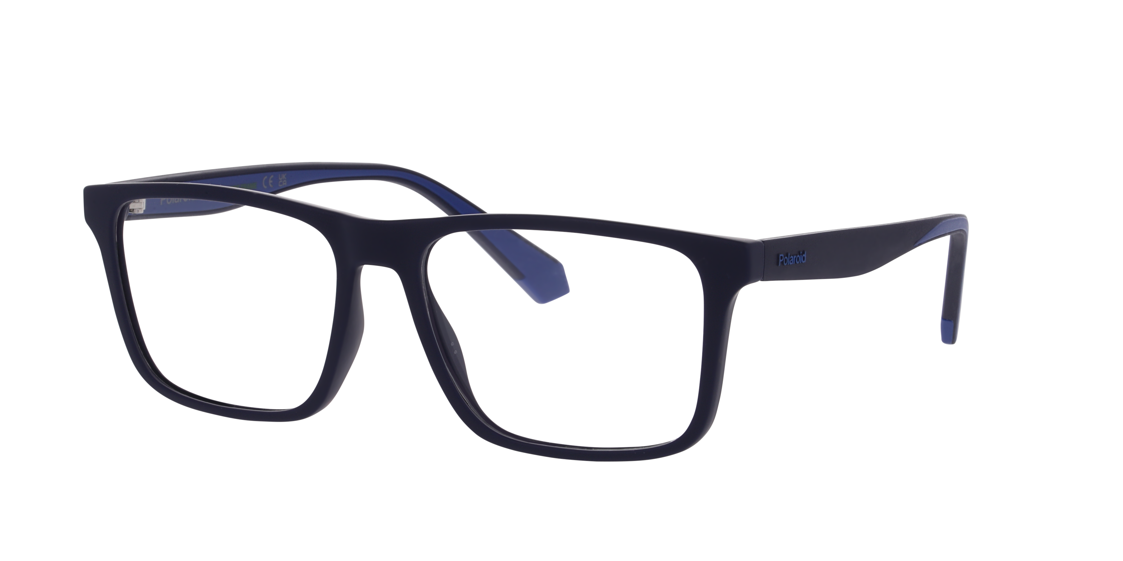 PLD D618 Blue PlasticEyeglass Frames for Glasses Direct, Angle View