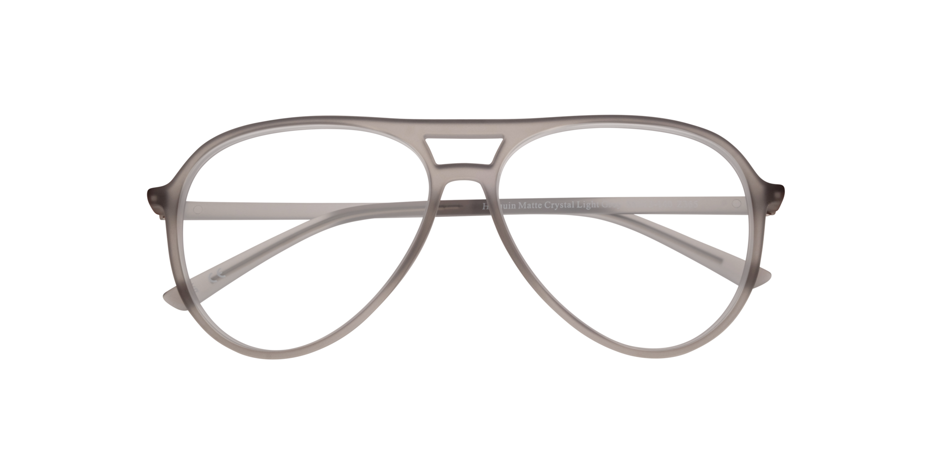 Harquin Matte Crystal Light Grey PlasticEyeglass Frames for Glasses Direct, Closed View