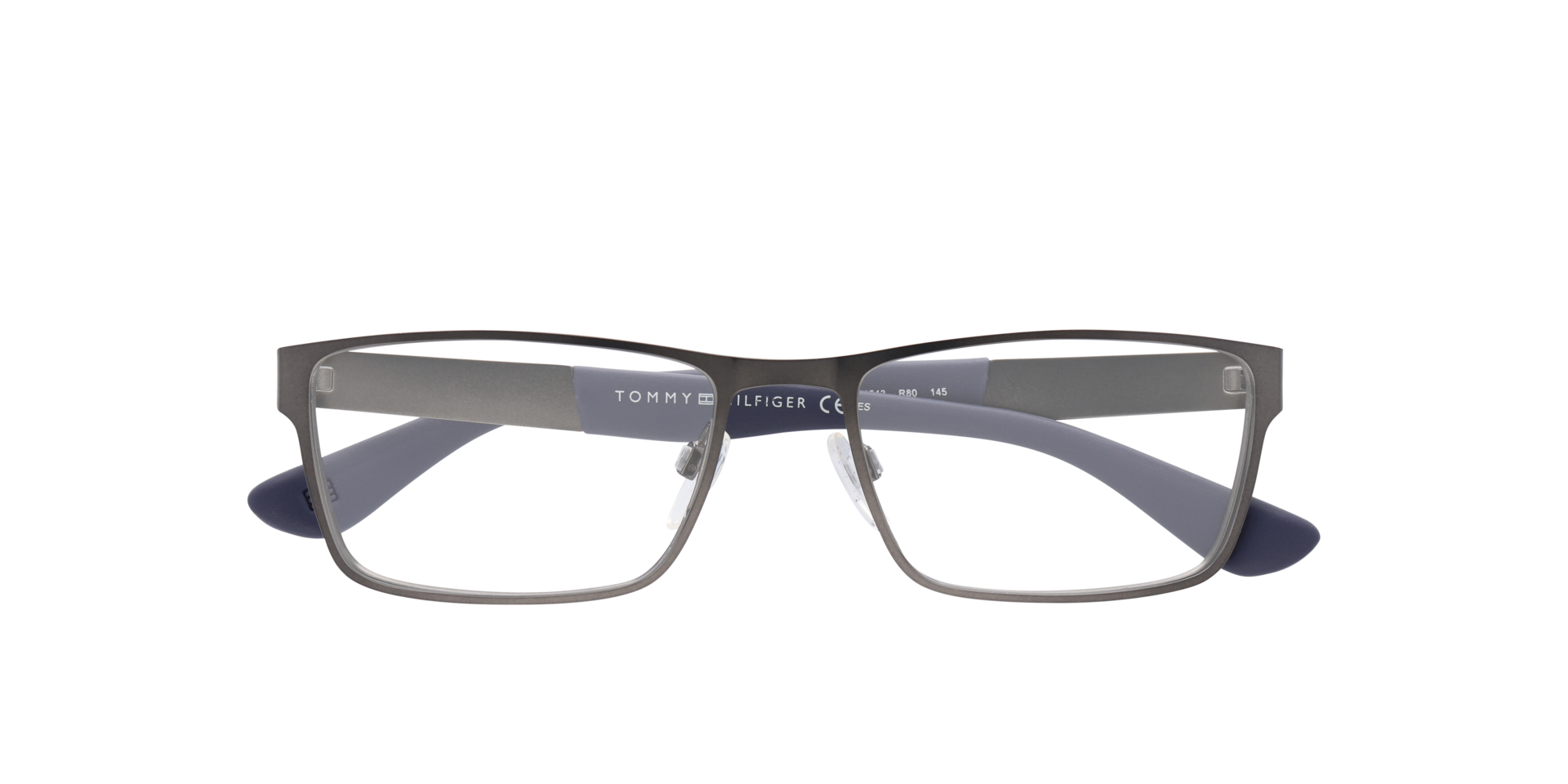 TH 1543 Blue Grey MetalEyeglass Frames for Glasses Direct, Closed View