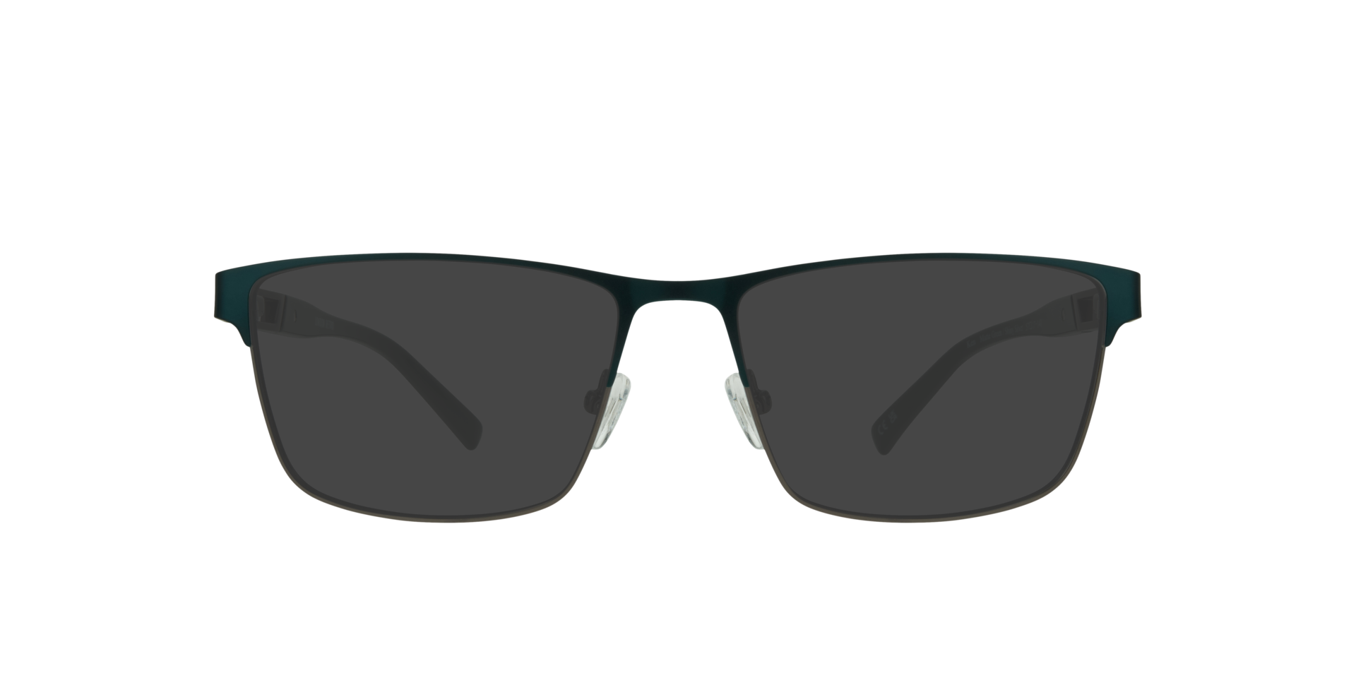 Ken Matte Green & Shiny Silver MetalEyeglass Frames for Glasses Direct, with Tinted Lenses
