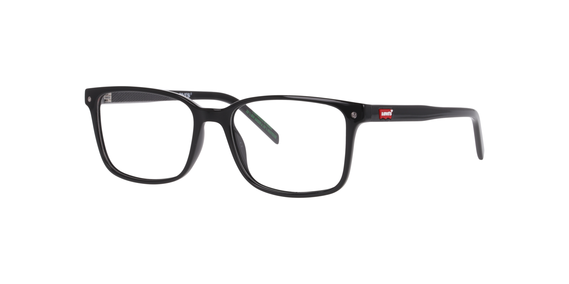 LV 5091 Black PlasticEyeglass Frames for Glasses Direct, Angle View