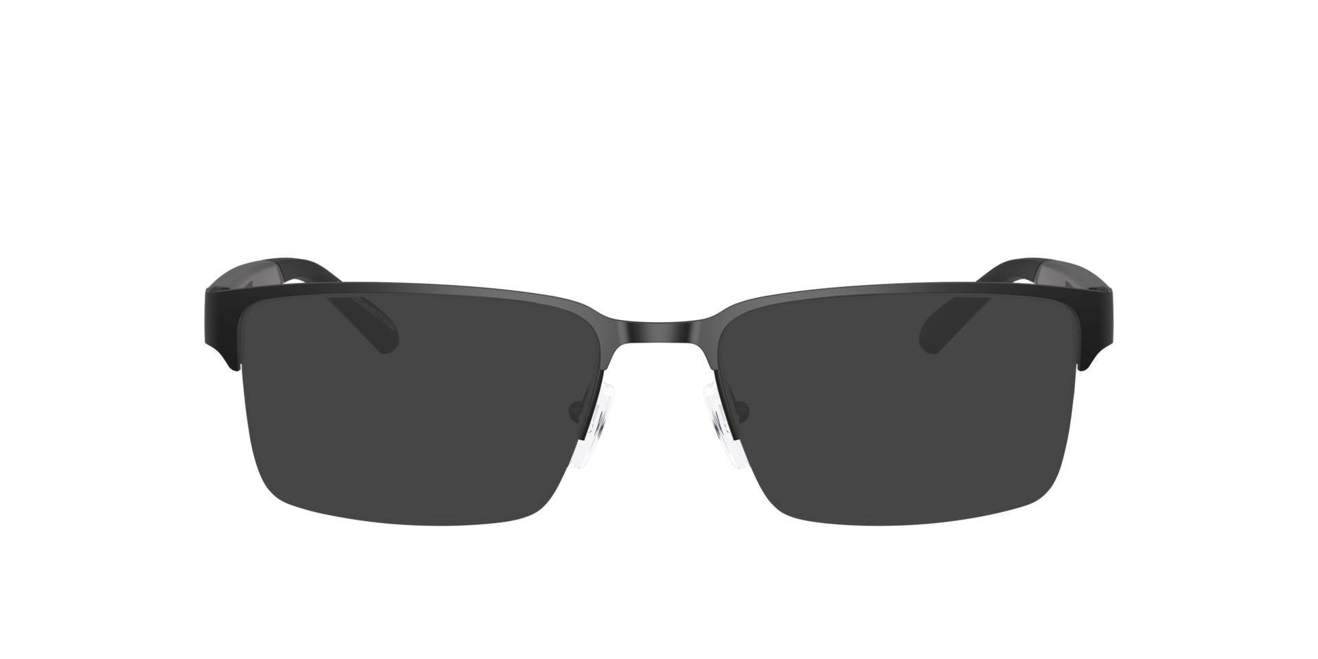 AX1075 Matte Black MetalEyeglass Frames for Glasses Direct, with Tinted Lenses