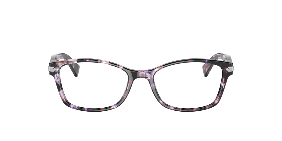 Coach Women's Purple Tortoise Rectangle Acetate Eyeglasses Online - Full Rim - Hc6065