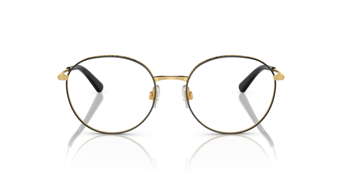 Dolce & Gabbana Women's Black Dg1322 1334 Woman Optical Frames Metal Pantos Normal - Image 2
