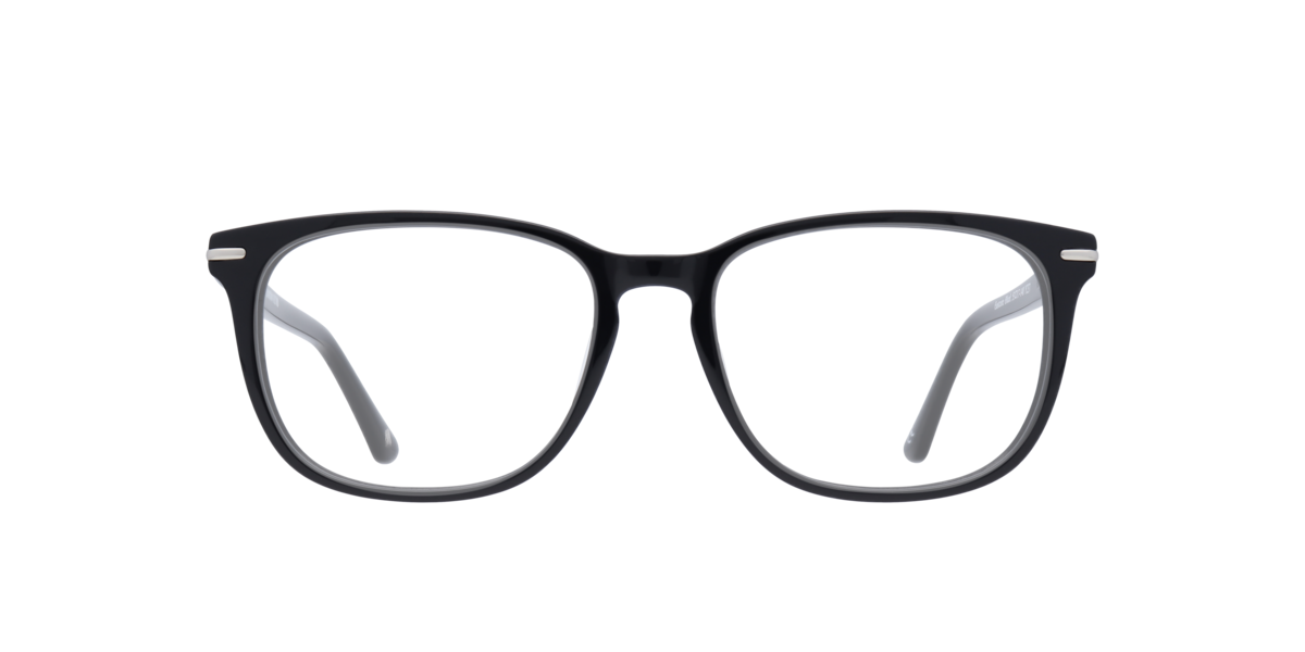 London Retro Unisex Black Rectangle Acetate Eyeglasses Online - Full Rim - Eastcote