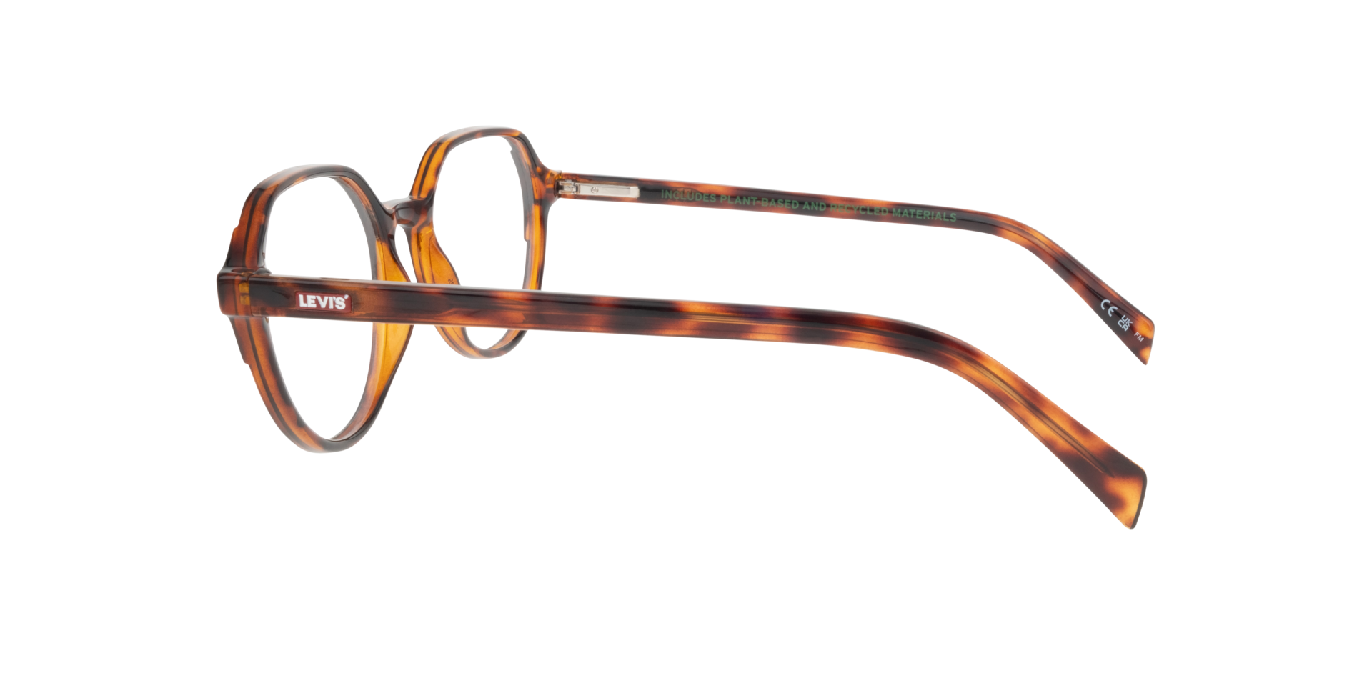LV 1055 Tortoise PlasticEyeglass Frames for Glasses Direct, Side View