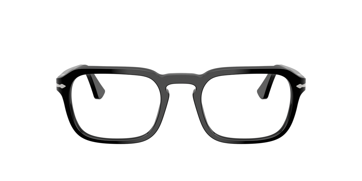 Persol Unisex Black Square Acetate Eyeglasses Online - Full Rim - Po3390v