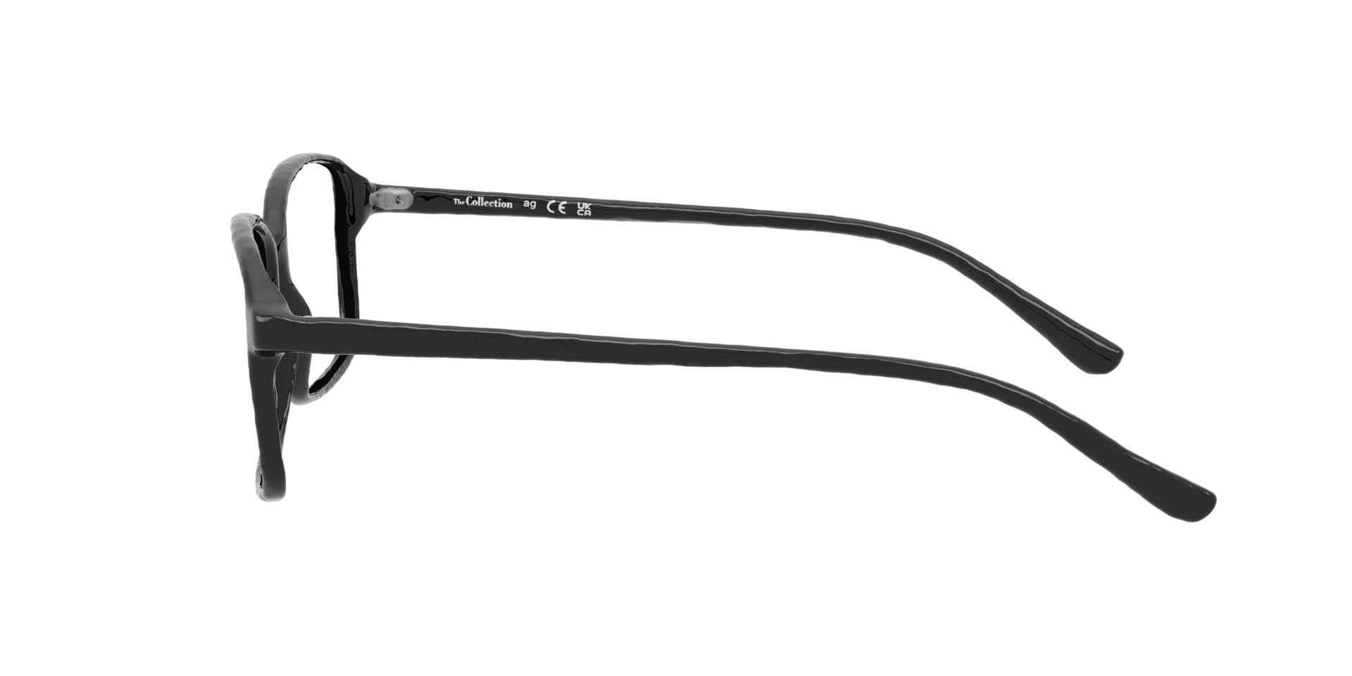 Martin Black PlasticEyeglass Frames for Glasses Direct, Side View
