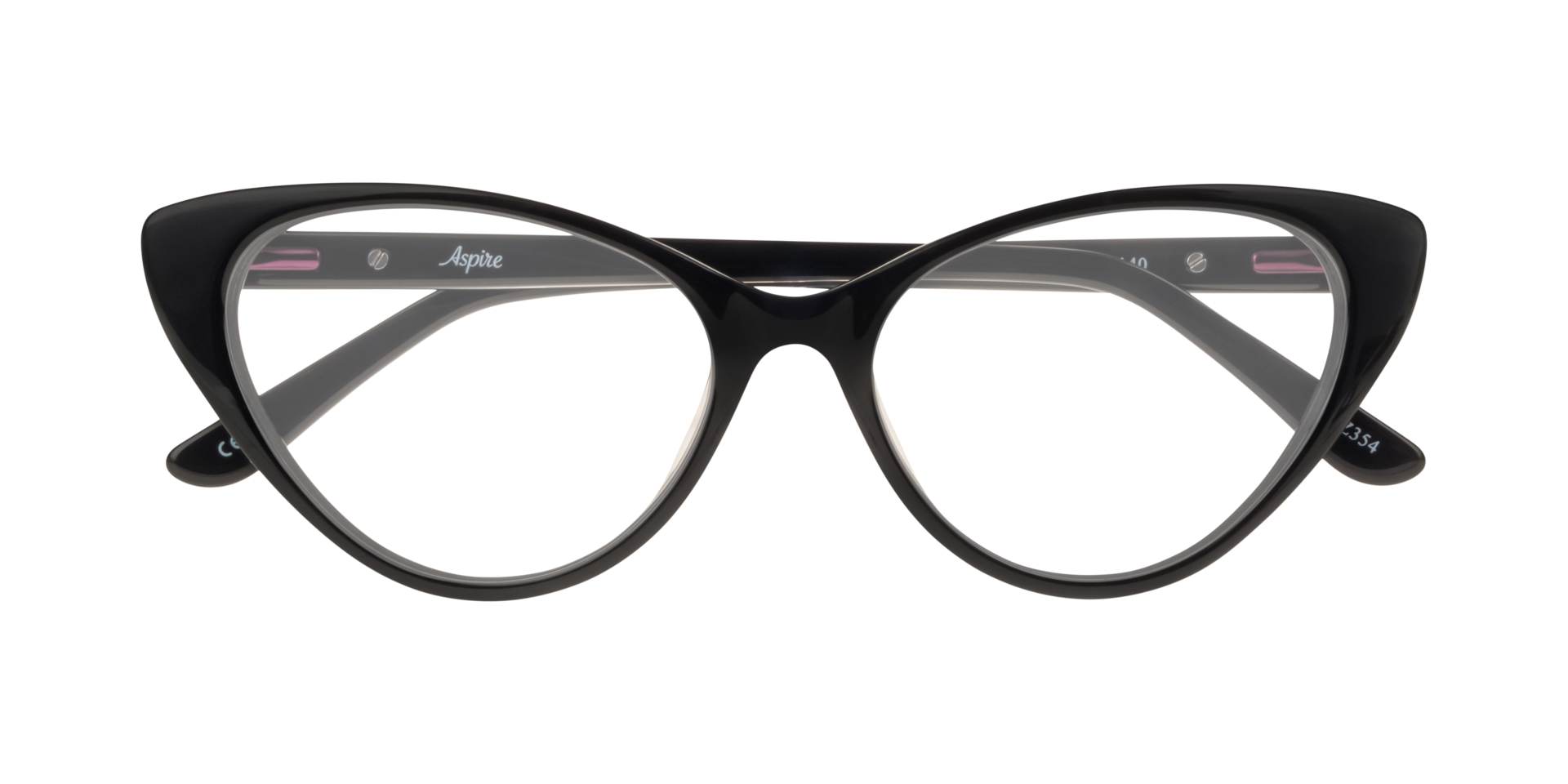 Harriet Black AcetateEyeglass Frames for Glasses Direct, Closed View