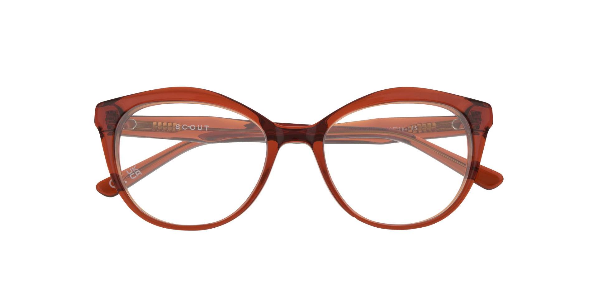 Kelly Translucent Honey AcetateEyeglass Frames for Glasses Direct, Closed View