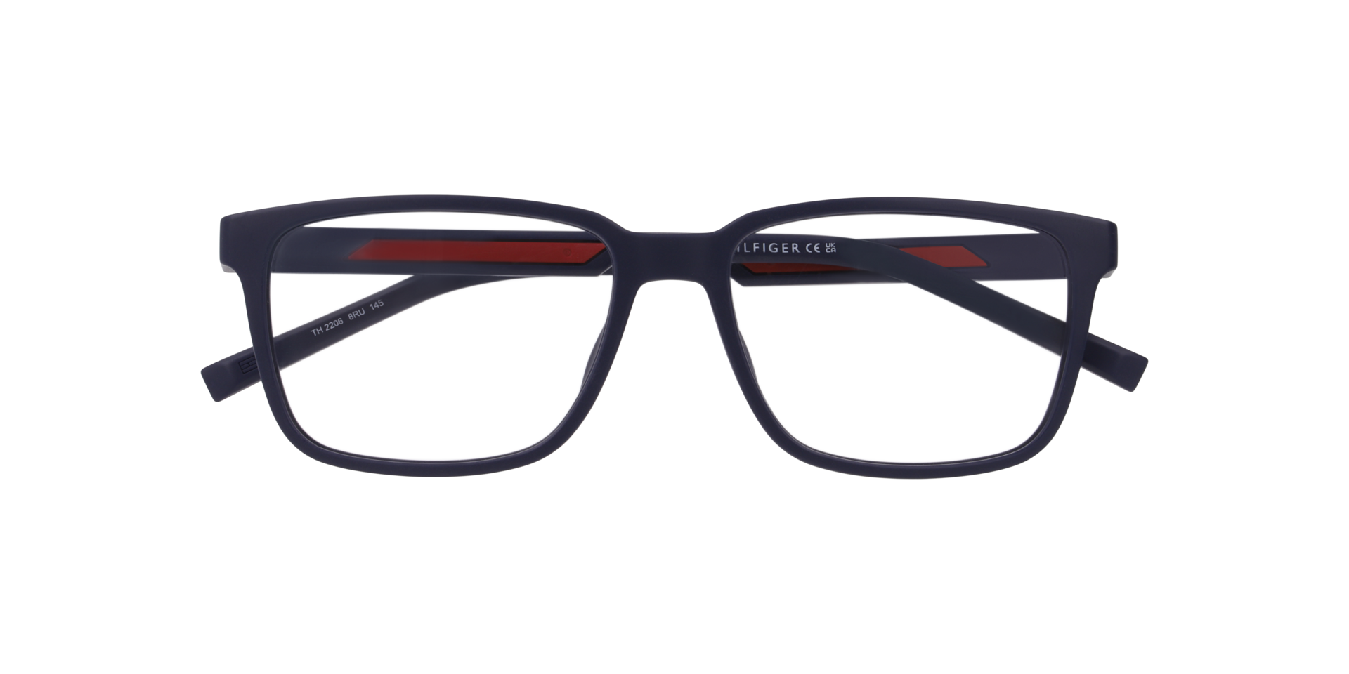 TH 2206 Blue Red PlasticEyeglass Frames for Glasses Direct, Closed View