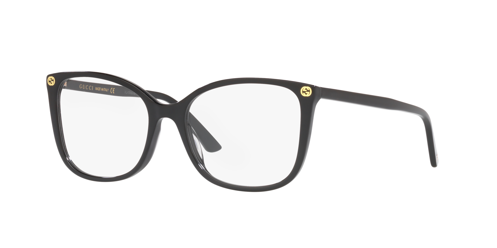 GG0026O Black AcetateEyeglass Frames for Glasses Direct, Angle View