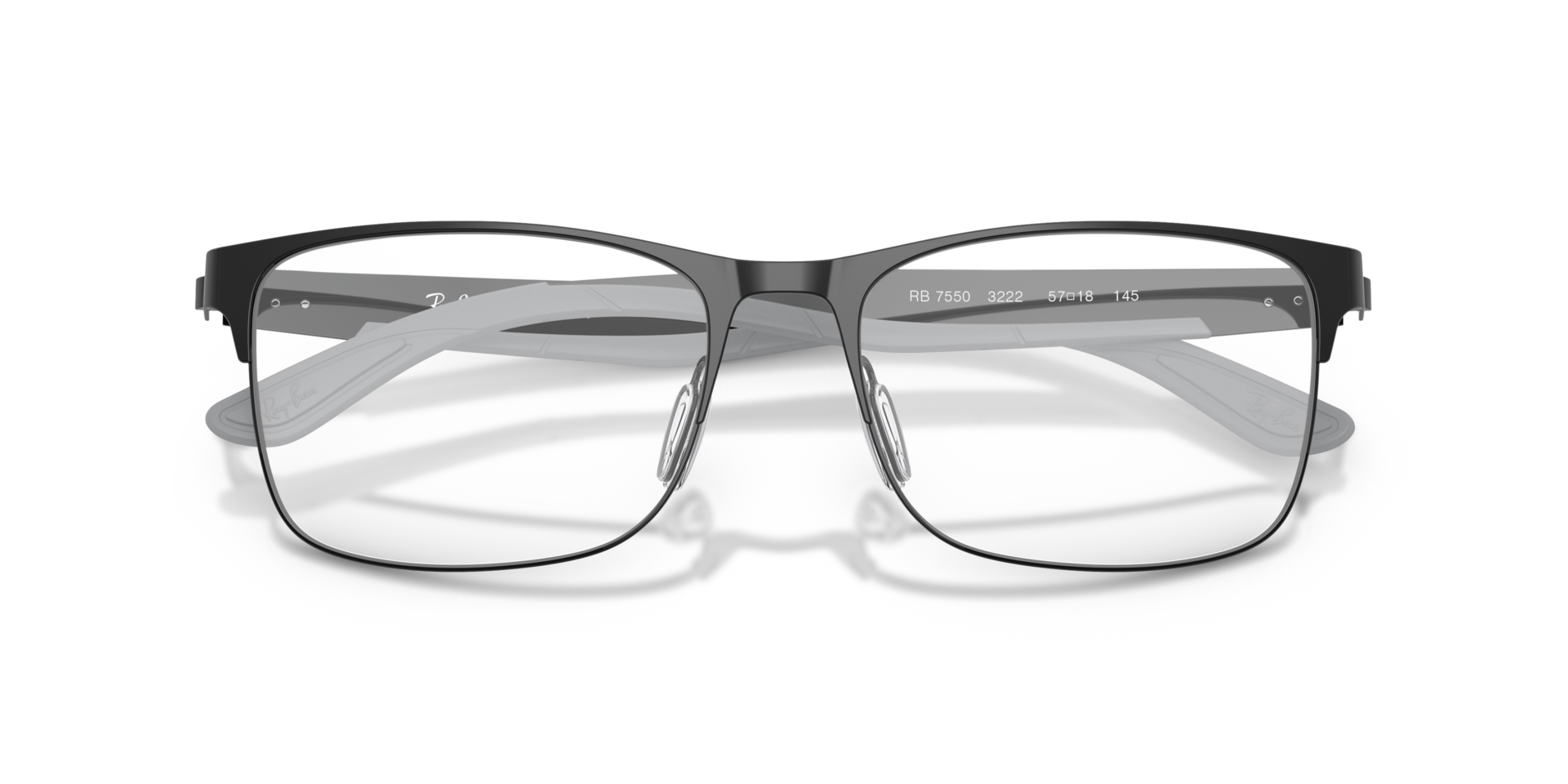 RB7550 Black MetalEyeglass Frames for Glasses Direct, Closed View