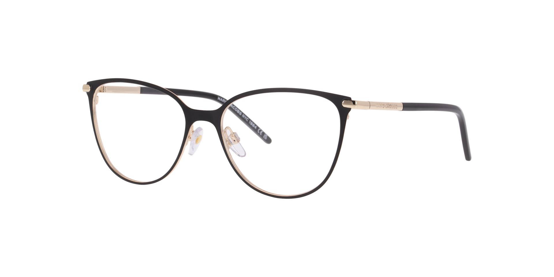 MARC 869/G Gold Black MetalEyeglass Frames for Glasses Direct, Angle View