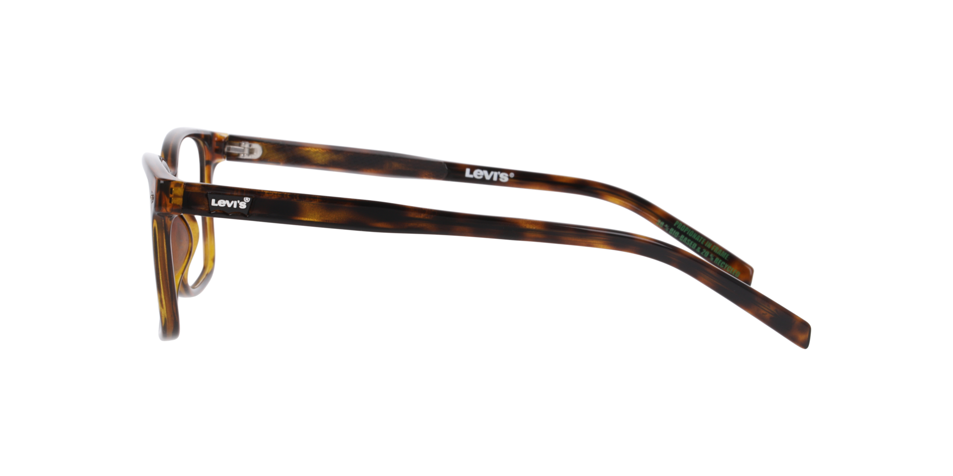 LV 5091 Tortoise PlasticEyeglass Frames for Glasses Direct, Side View